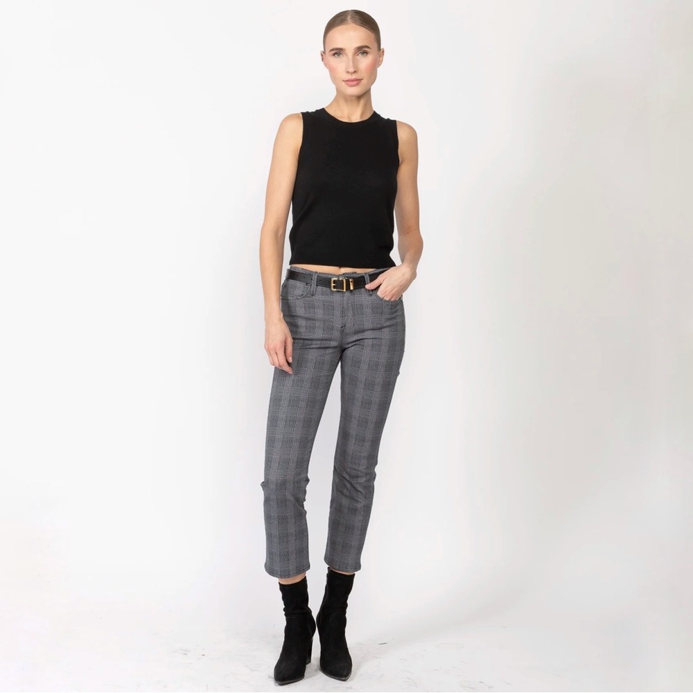 Frame‎ | Le High Straight Jean In Noir Multi Plaid Size 25